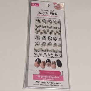 Dashing Diva Cheetah Print Nail Art Stickers NWT!